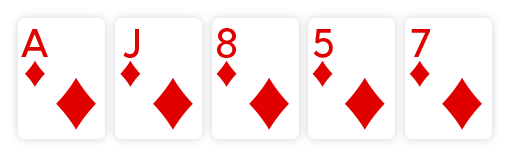 Example of Flush Hand in Poker